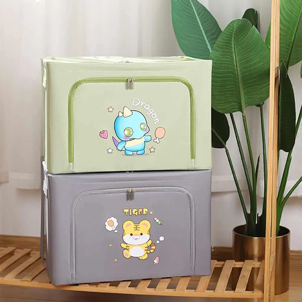 1pc Cartoon Animal Design Clothes Storage Collapsible Box