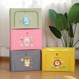 1pc Cartoon Animal Design Clothes Storage Collapsible Box