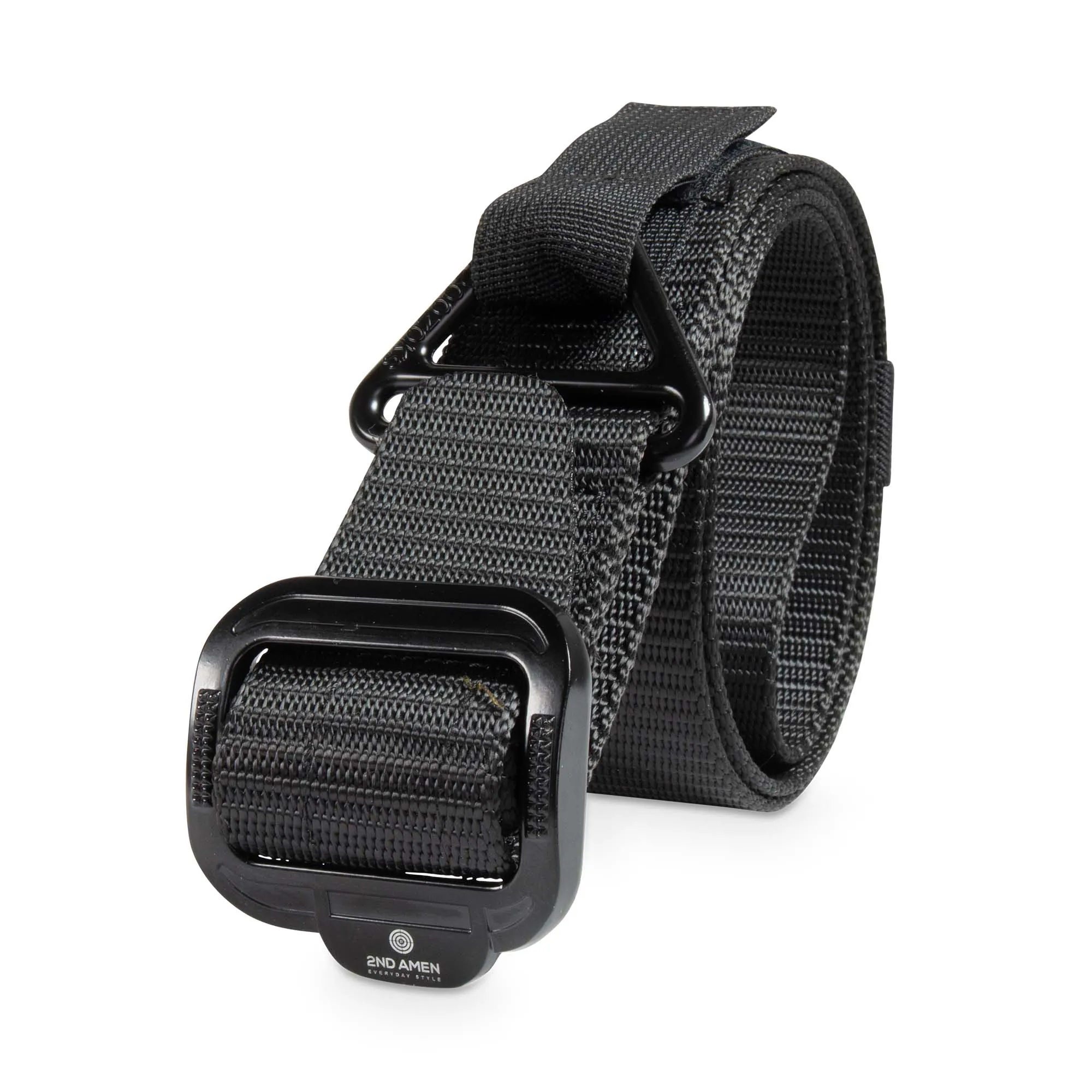 2ND Amen Men's Tactical 1.5 Inch Convertible TDU Rigger with Black Nylon webbing belt & Adjustable Metal Buckle