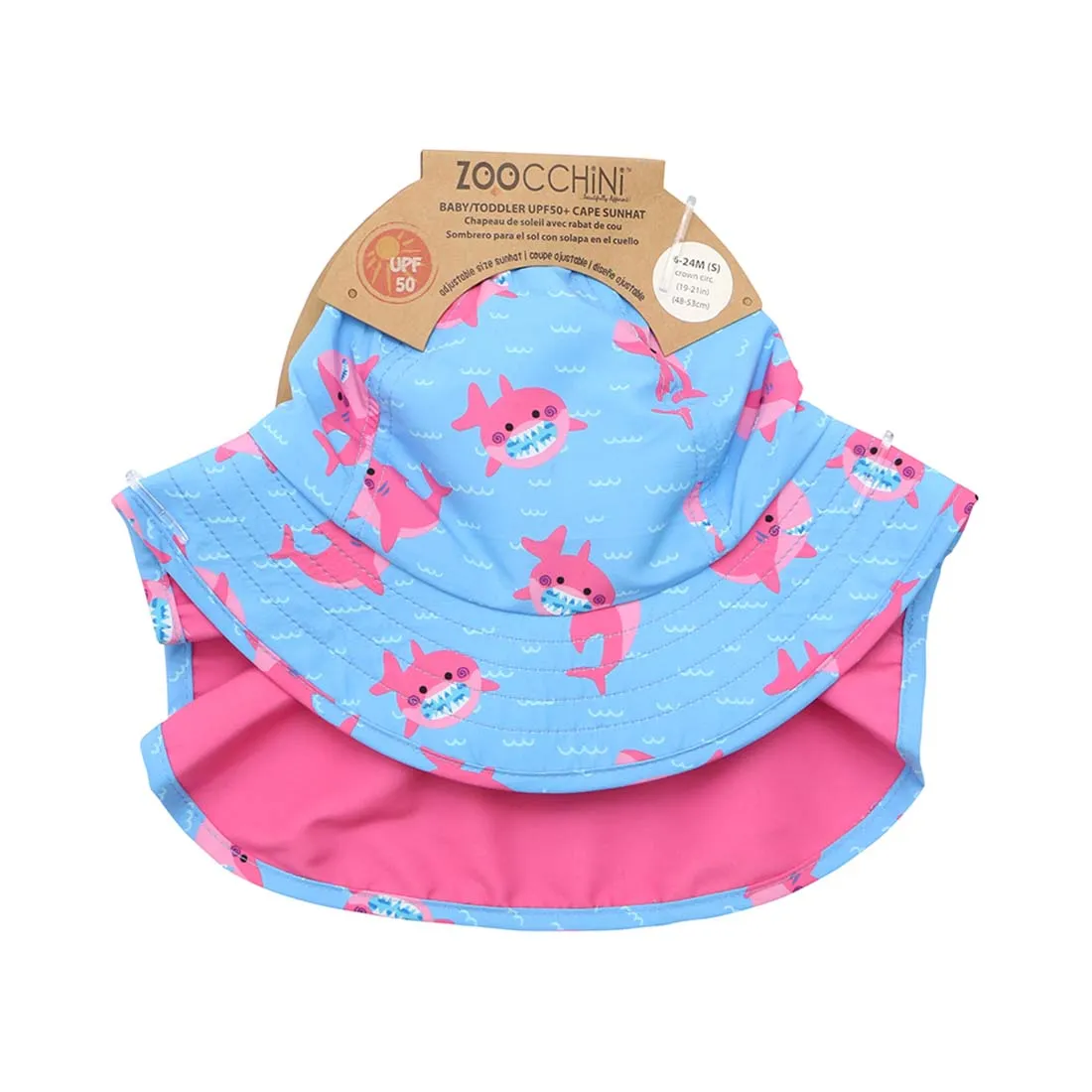 Baby/Toddler Cape Sunhat - Sophie the Shark