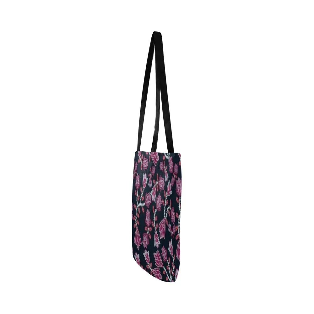 Beaded Pink Reusable Shopping Bag (Two sides)