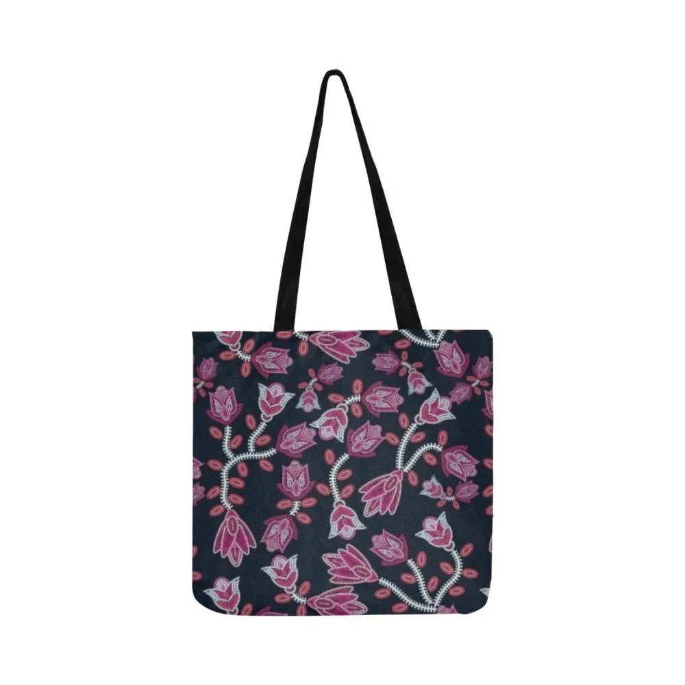 Beaded Pink Reusable Shopping Bag (Two sides)