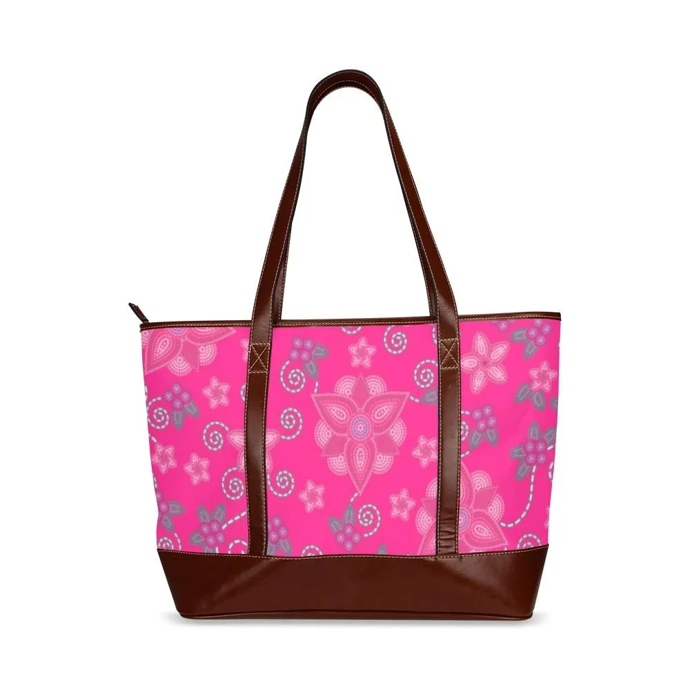 Berry Picking Pink Tote Handbag