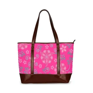 Berry Picking Pink Tote Handbag