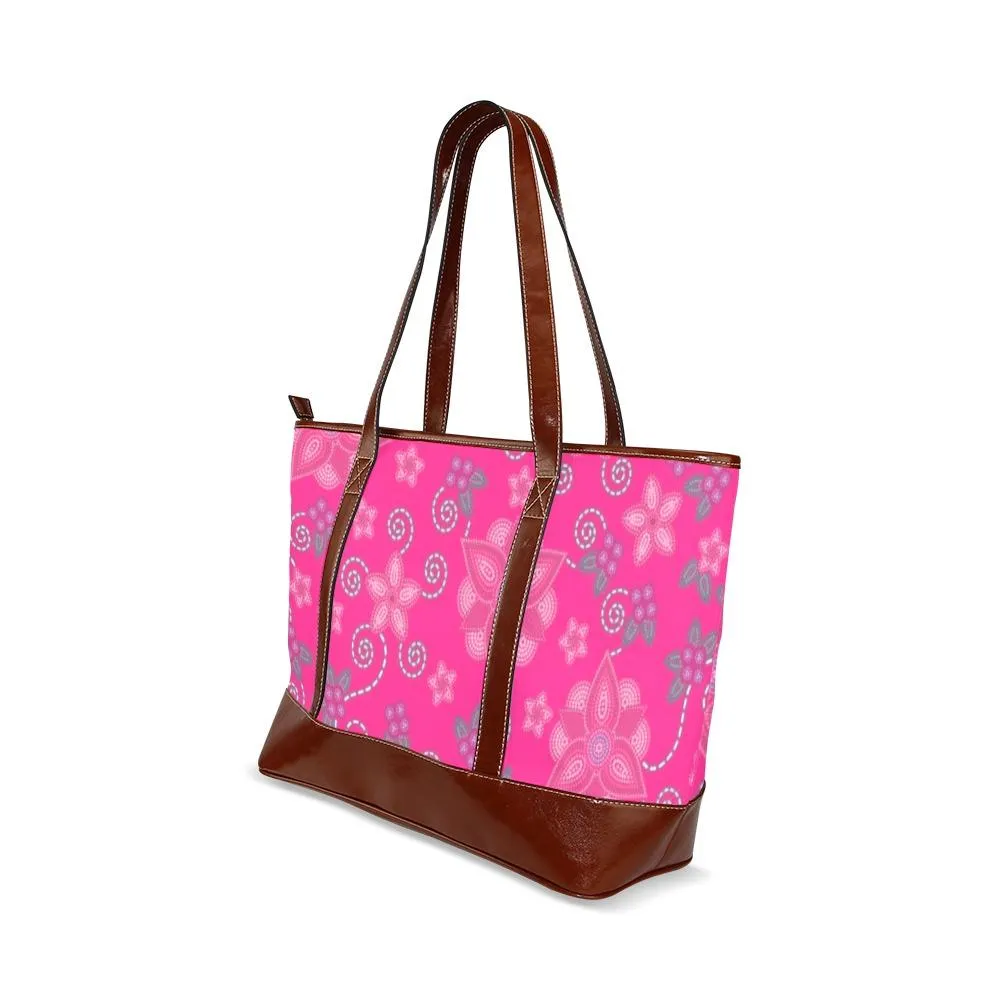 Berry Picking Pink Tote Handbag