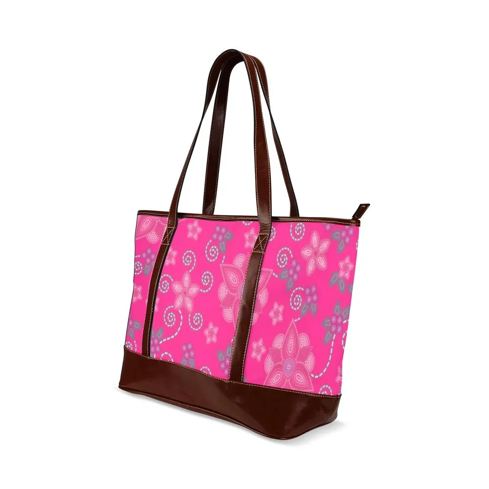 Berry Picking Pink Tote Handbag