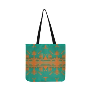 Between the Mountains Deep Lake Orange Reusable Shopping Bag (Two sides)