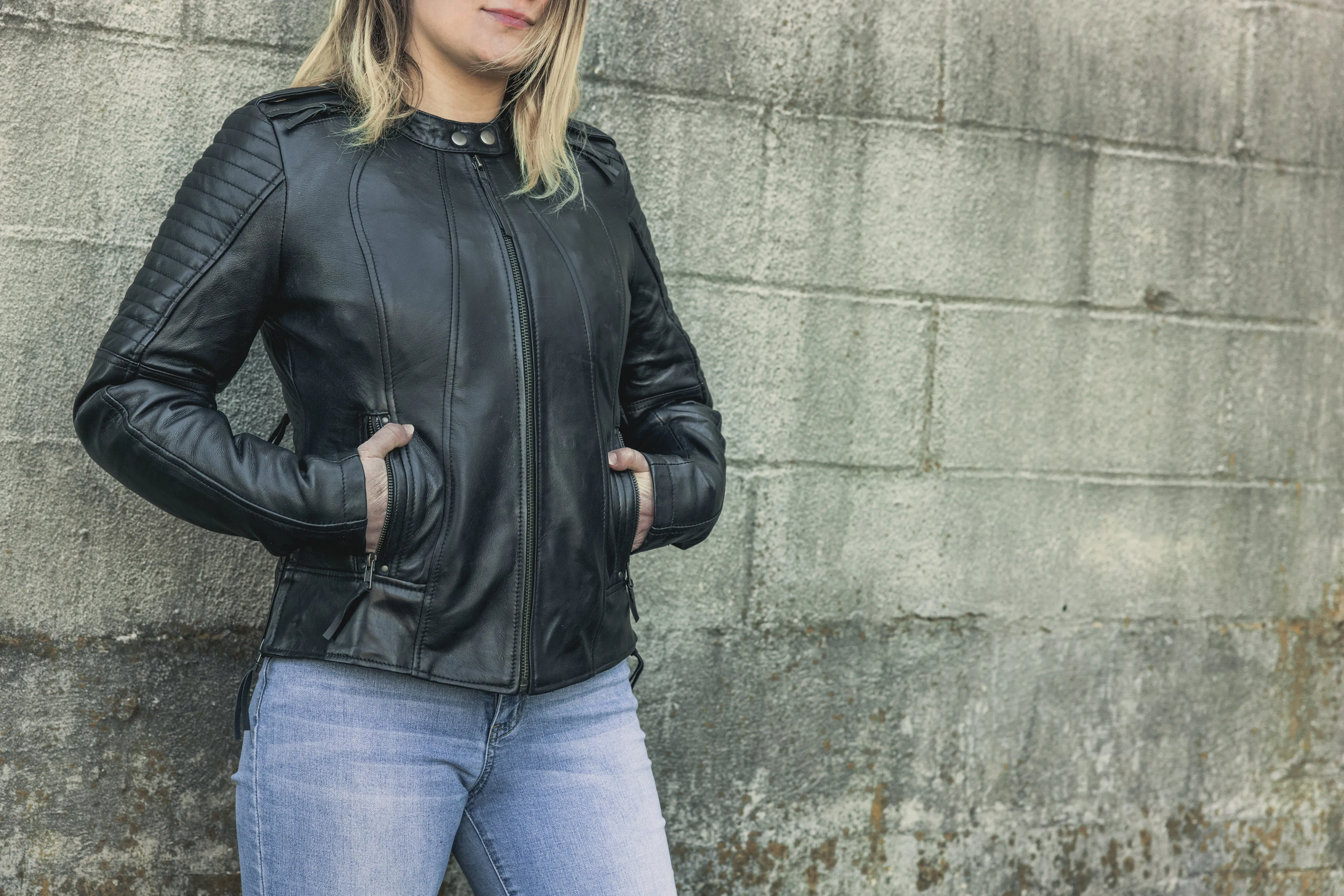 Biker - Women's Motorcycle Leather Jacket