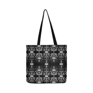 Black Fire Black and Gray Reusable Shopping Bag (Two sides)