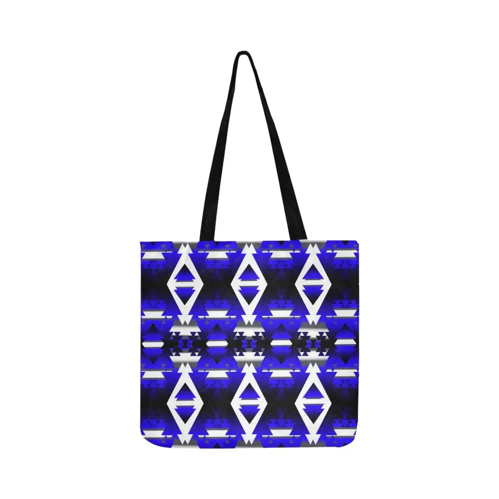 Blue Winter Camp Reusable Shopping Bag (Two sides)