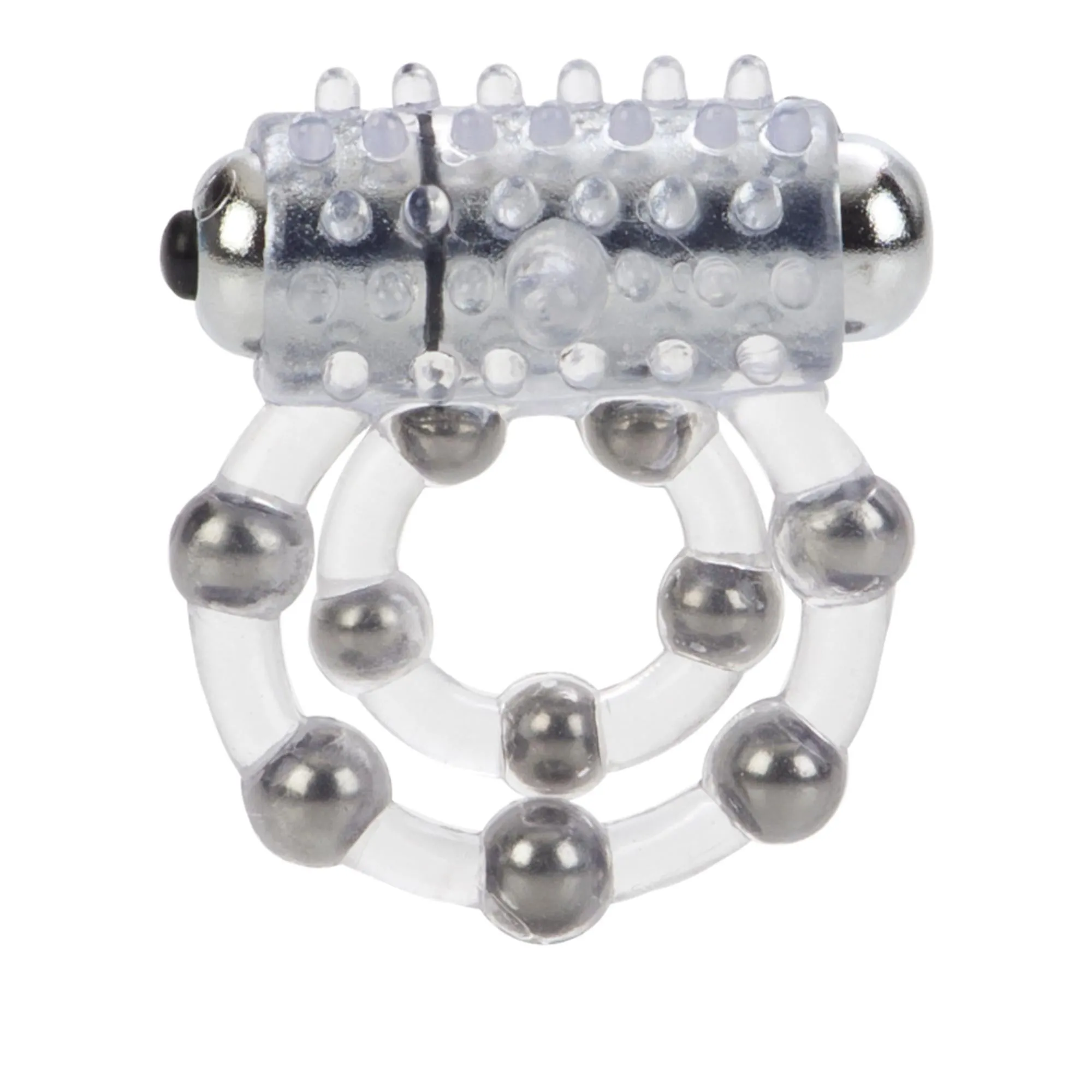 CalExotics Couple's Enhancers 10 Bead Maximus Ring Vibrating Cock Ring