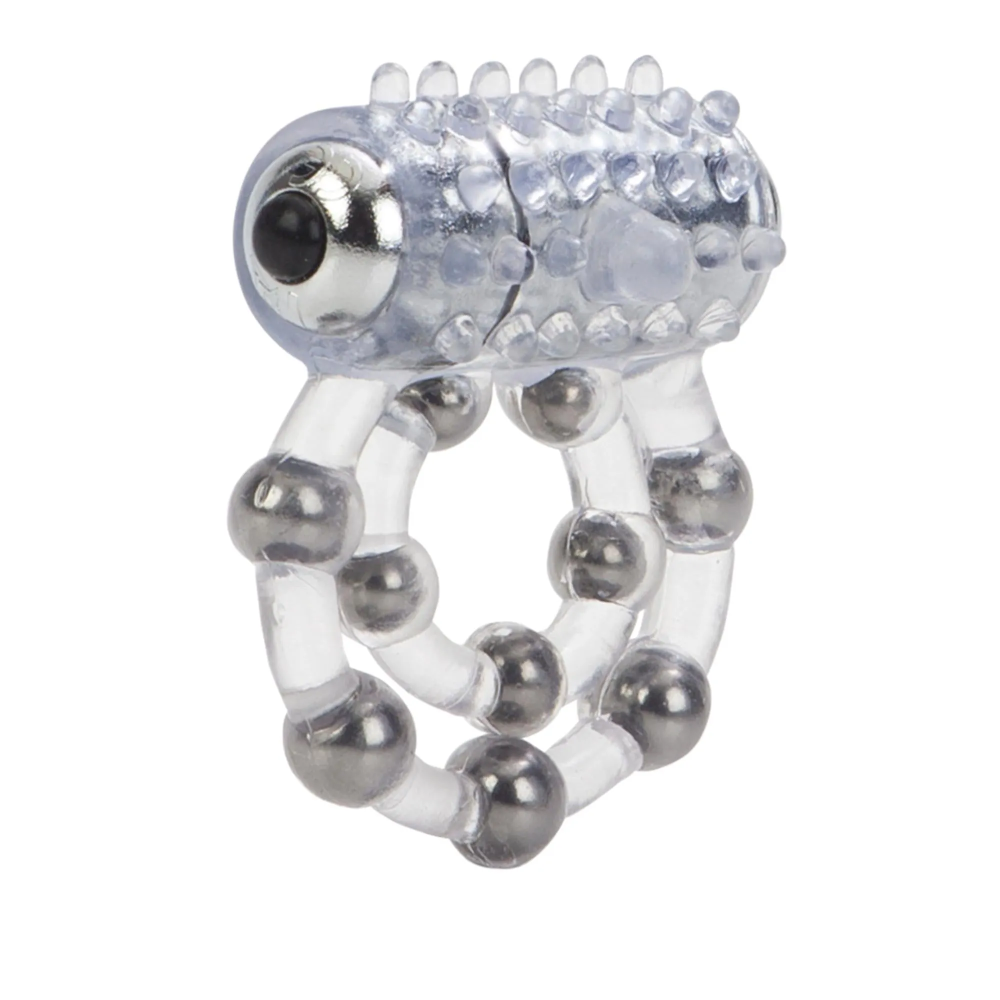 CalExotics Couple's Enhancers 10 Bead Maximus Ring Vibrating Cock Ring