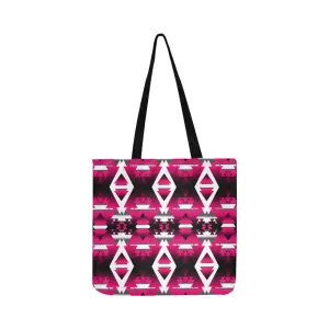 Dark Sunset Winter Camp Reusable Shopping Bag (Two sides)