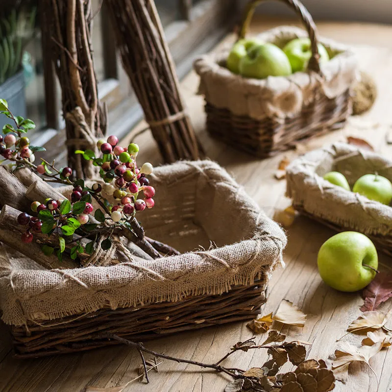 Decorative Vegetable Basket, Fruit Basket, Mari Wicker Flower Ware