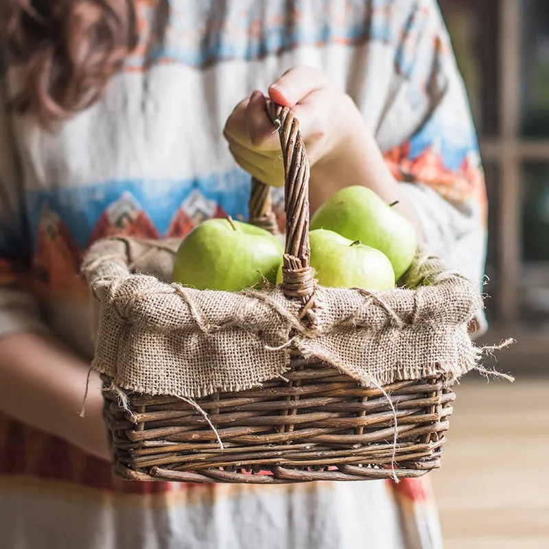 Decorative Vegetable Basket, Fruit Basket, Mari Wicker Flower Ware