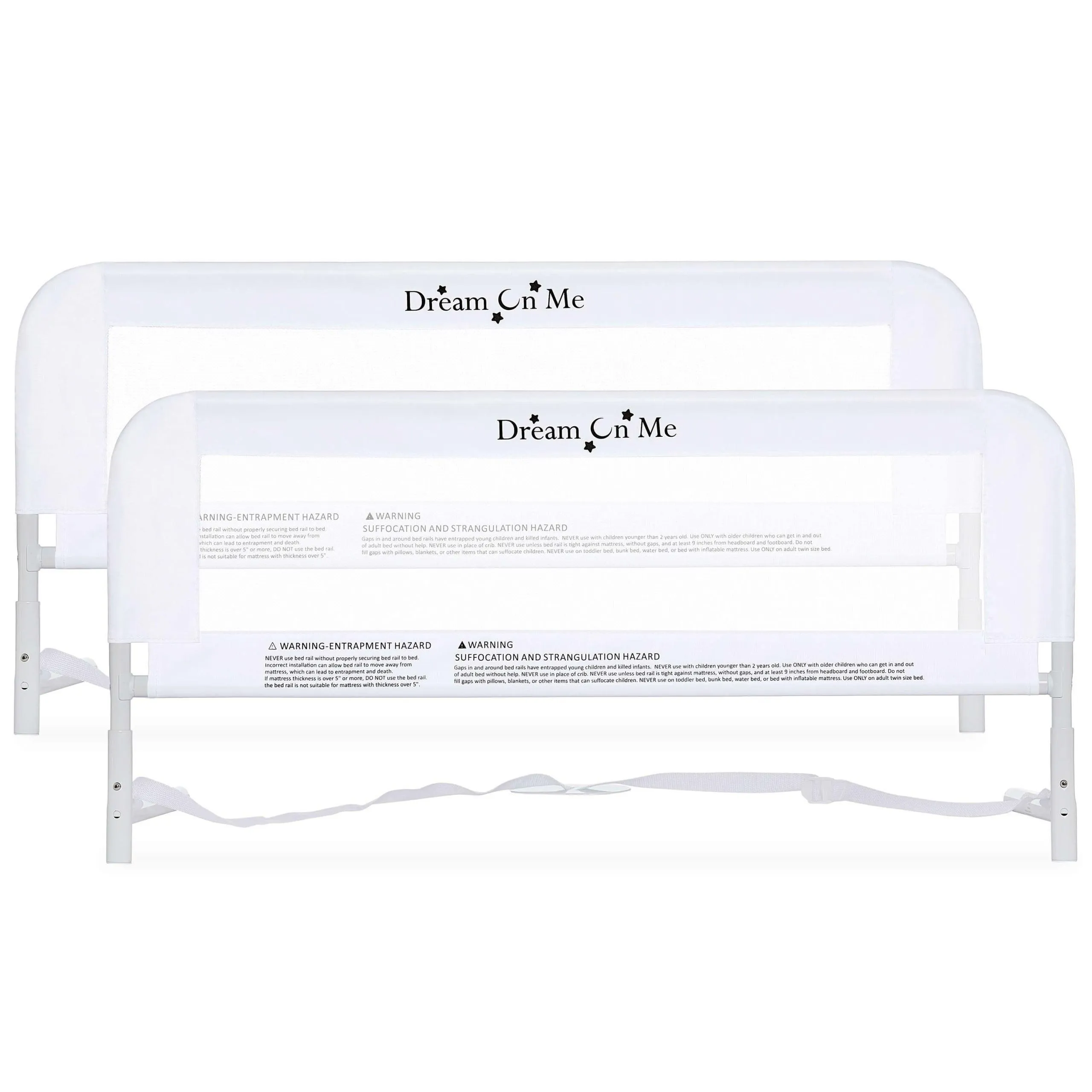 Dream on Me Mesh Bed Rails Double Pack - White