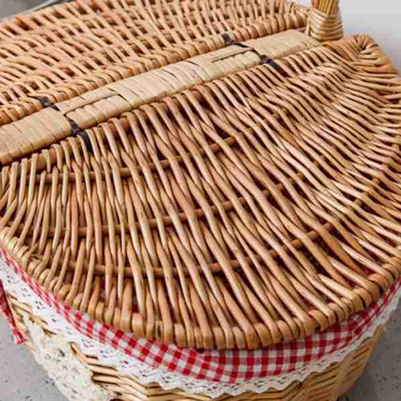 Fruit Basket Craft Basket Rural Round 20-30 Basket Wicker Basket Japanese Style