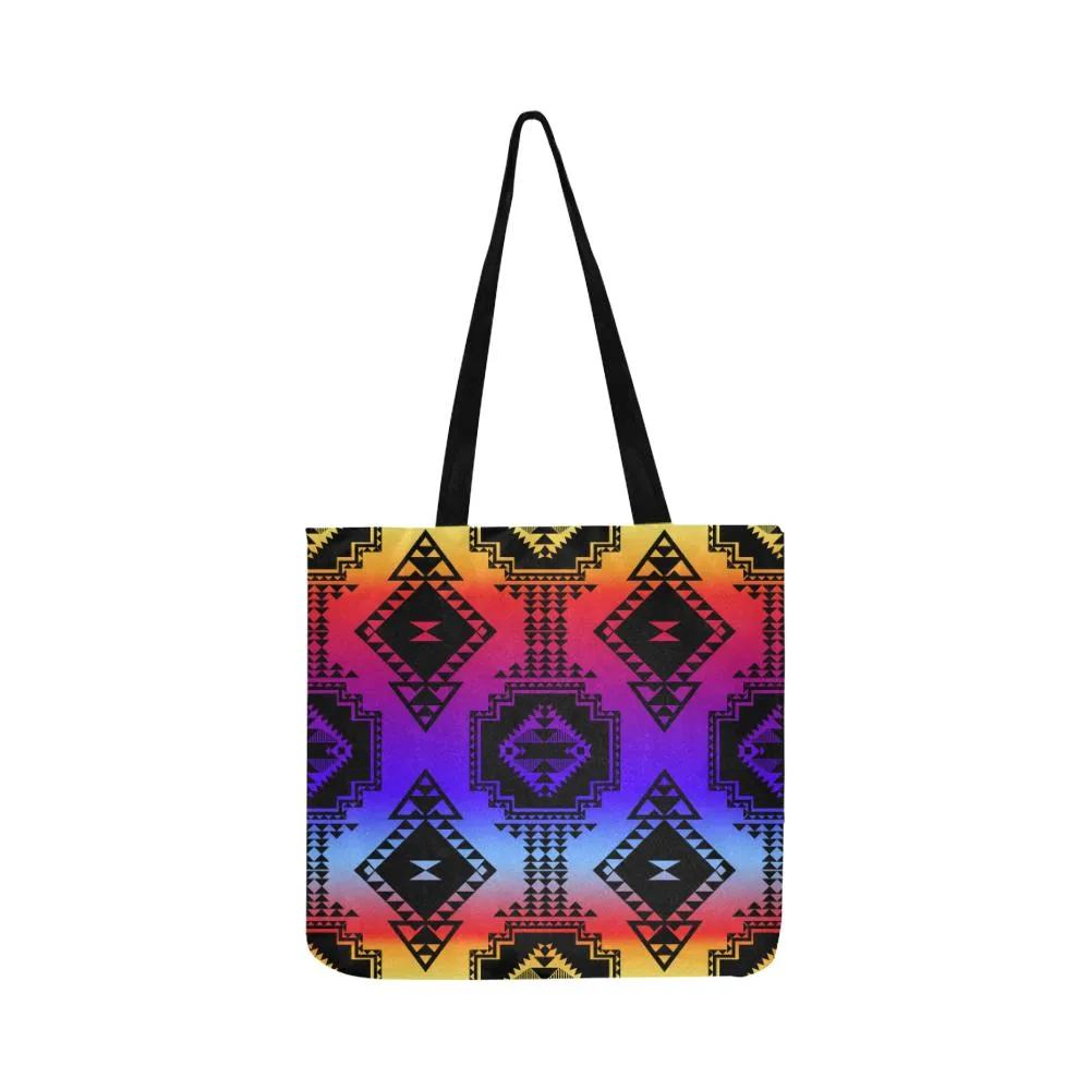 Gathering Sunset Reusable Shopping Bag (Two sides)