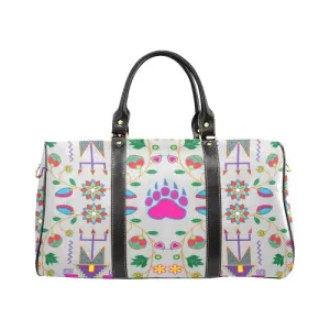 Geometric Floral Fall-Gray Waterproof Travel Bag