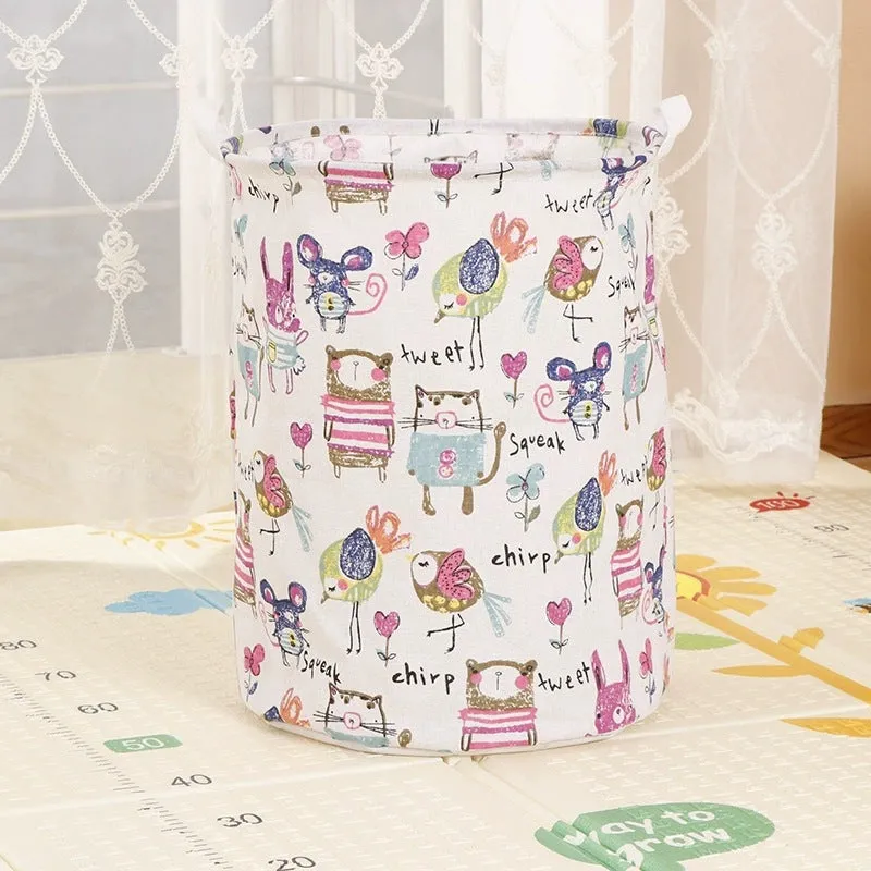 Home Fabric Folding Storage Dirty Laundry Basket