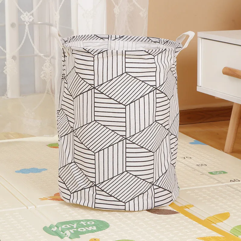 Home Fabric Folding Storage Dirty Laundry Basket