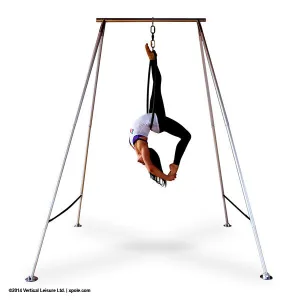 Huur X-pole A-frame voor aerial hoop, silk en straps.