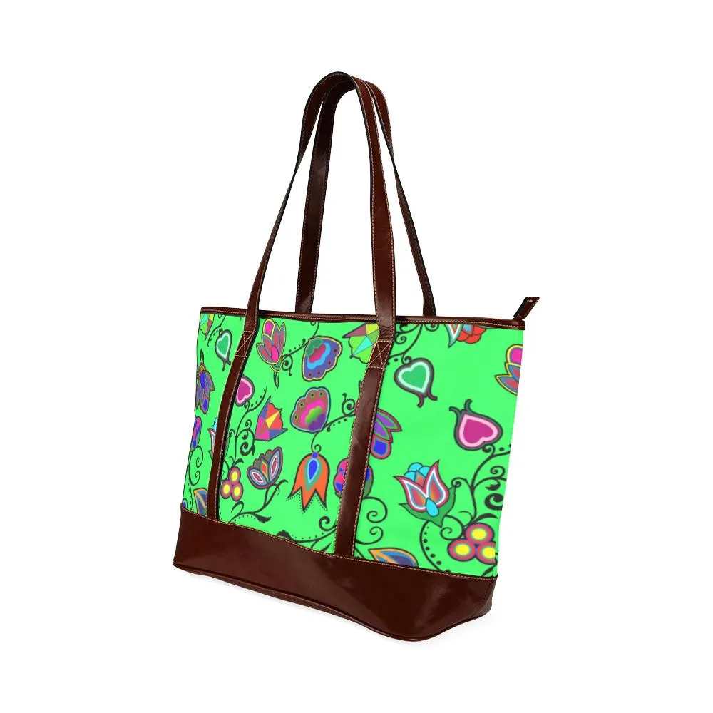 Indigenous Paisley - Green Tote Handbag