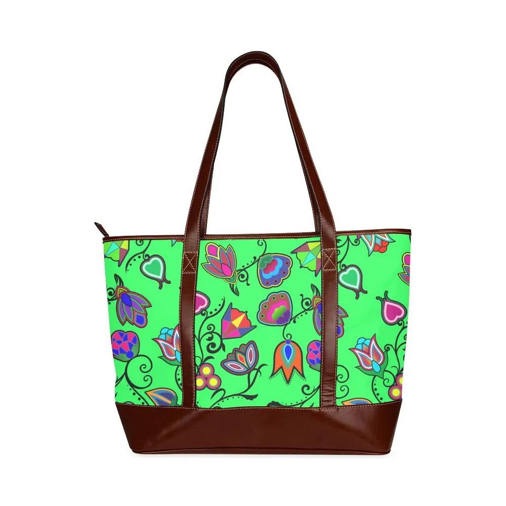 Indigenous Paisley - Green Tote Handbag