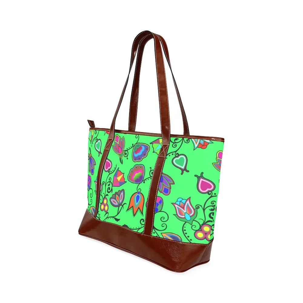 Indigenous Paisley - Green Tote Handbag