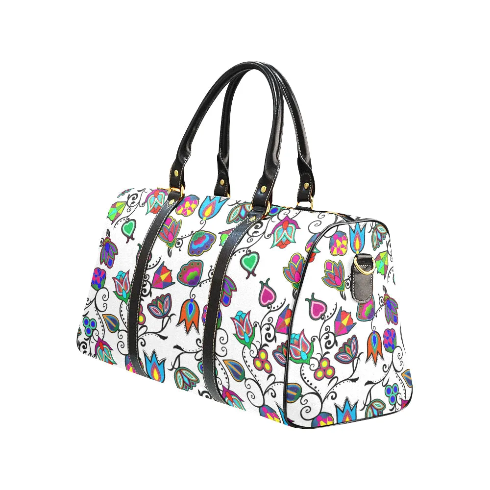 Indigenous Paisley - White Waterproof Travel Bag