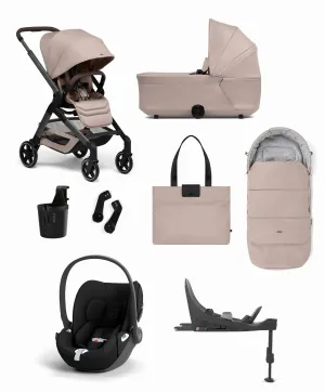 Joolz Hub² Pushchair Bundle with Cybex Cloud T Car Seat & Base (8 Piece) – Sandy Taupe