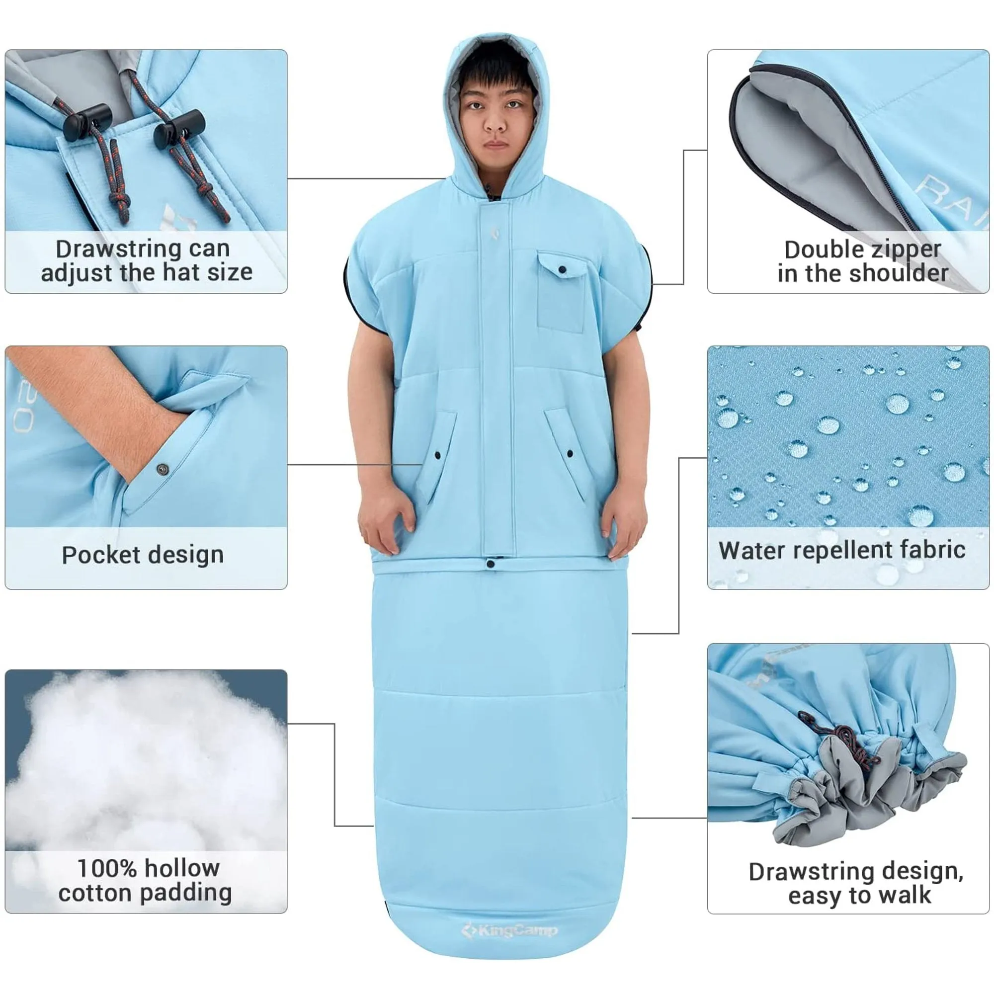 KingCamp Sleeping Bag for Outdoor 37??F-50??F