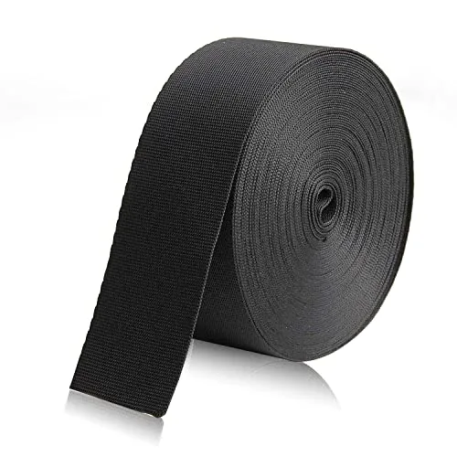 KINMINGZHU 1.5 Inch Wide 10 Yards Black Nylon Webbing Strap，Polypropylene Straps for Bags, Hammocks, Outdoor Climbing and DIY Making Luggage Strap, Pet Collar, Backpack Repairing