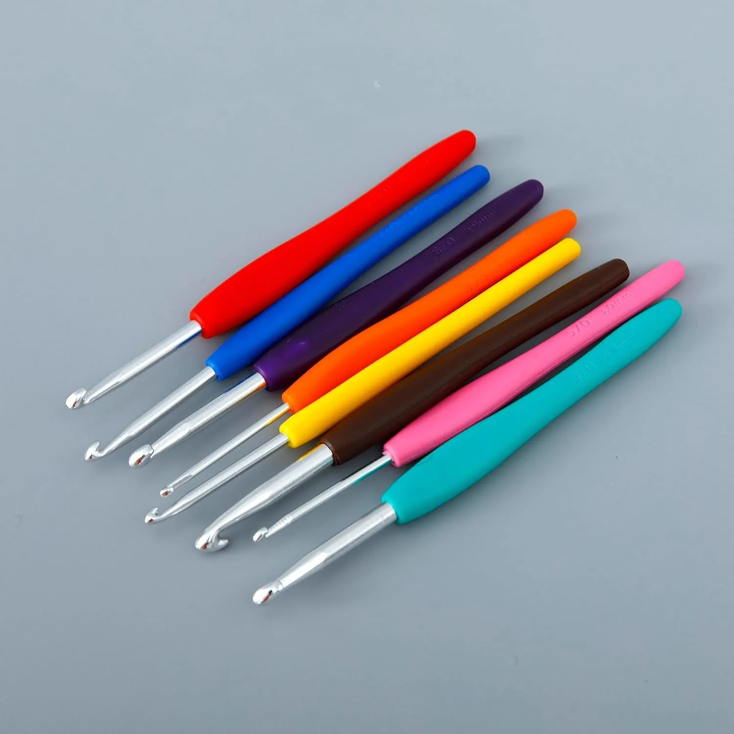 Kuber Industries Crochet Hook Needle Set of 53 With Case|Ergonomic Sewing Knitting Needle Kit-pack of 3 (Transparent)