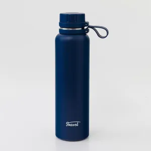 Kuber Industries Pack of 4 Vacuum Insulated Water Bottle | Stainless Steel Water Bottle | Hot & Cold Water Bottle | Leakproof, BPA Free, Rustproof | 1100 ML | Navy Blue