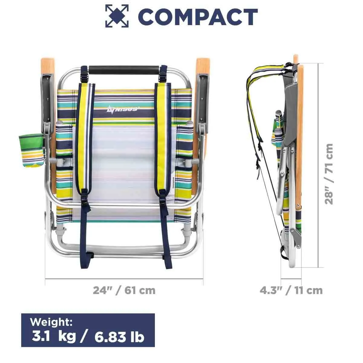 Lightest Backpack Beach Chair with Cup Holder