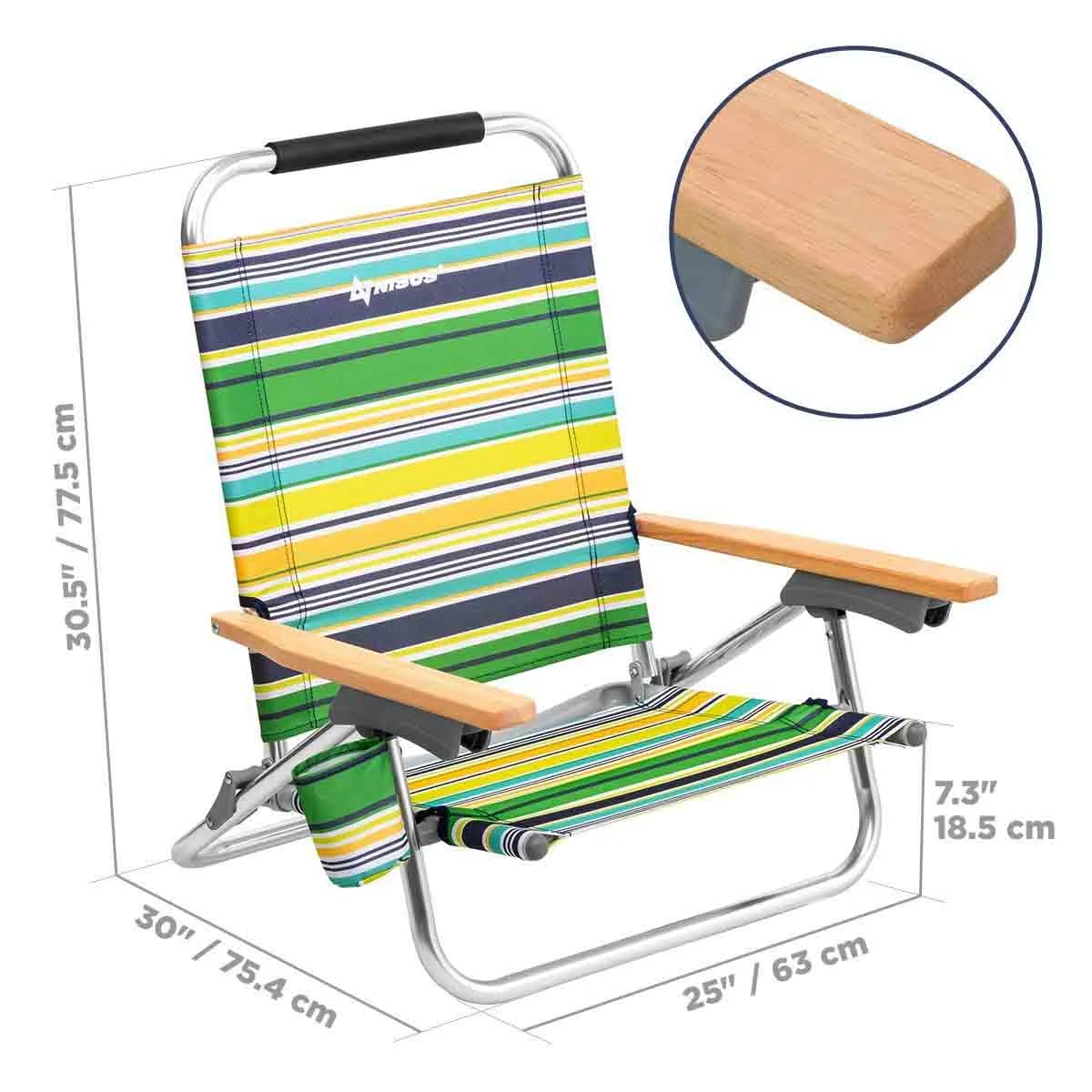 Lightest Backpack Beach Chair with Cup Holder