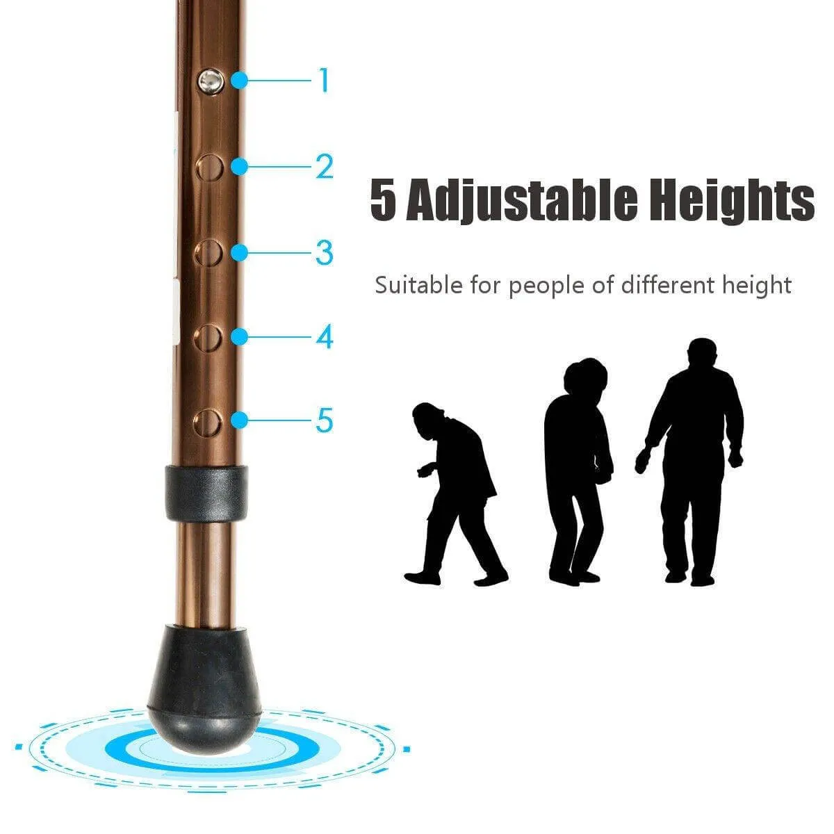 Lightweight Foldable Portable Walking Stool