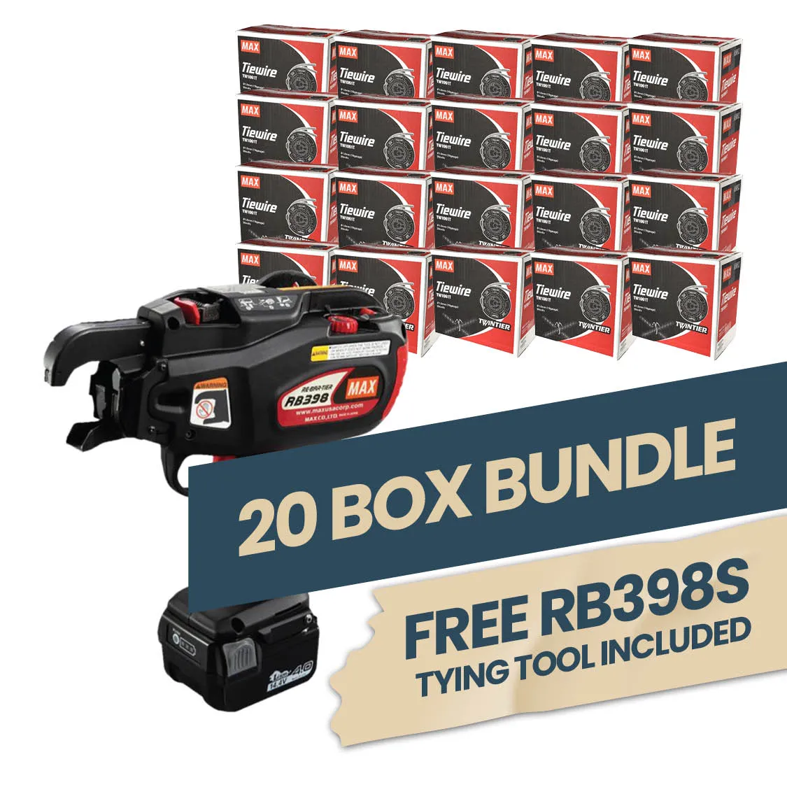 MAX RB398S 20 Box Bundle Deal (1 free tool)