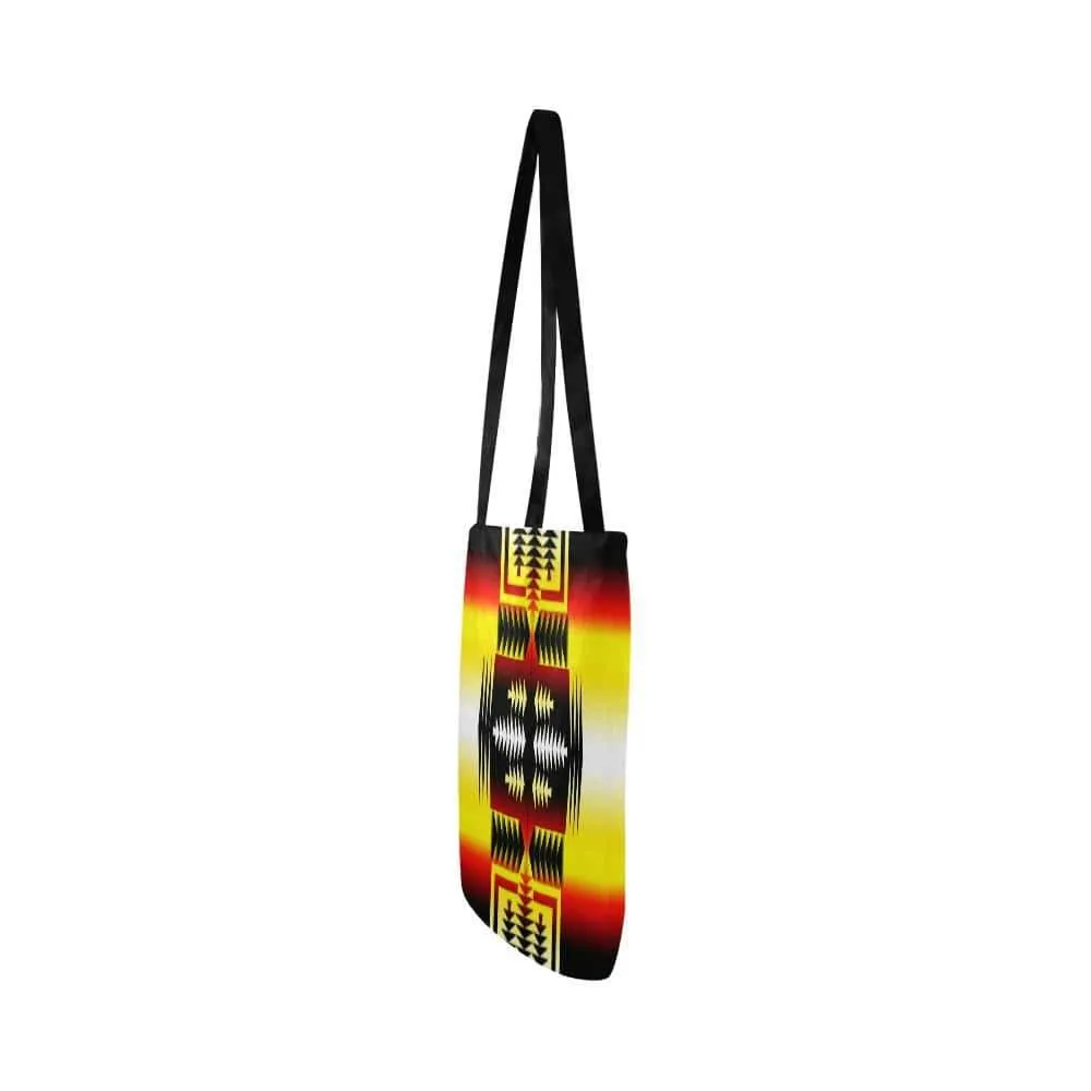 Medicine Wheel Strips Basketball Reusable Shopping Bag (Two sides)