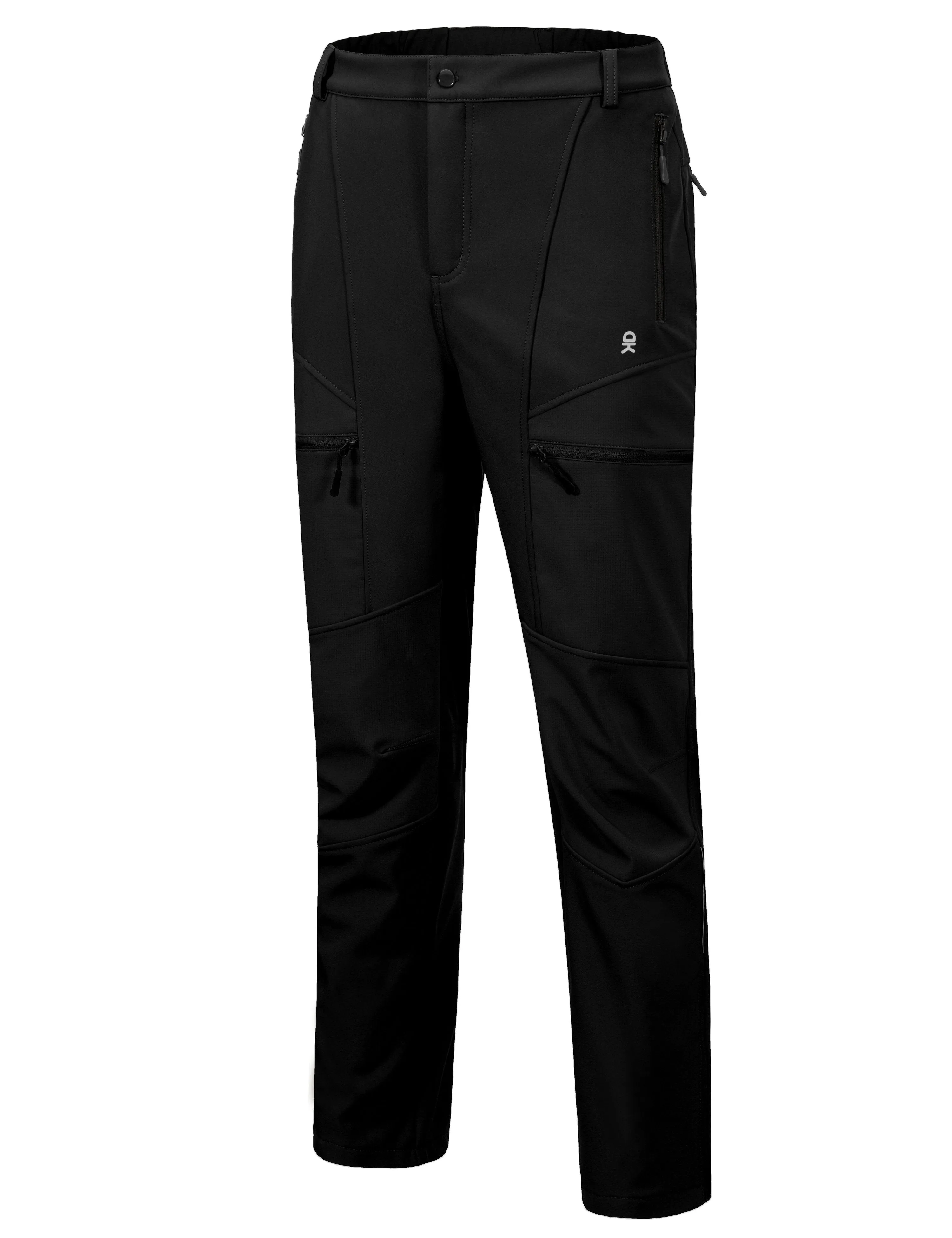 Men's Fleece Lined Ski Softshell Insulated Pants