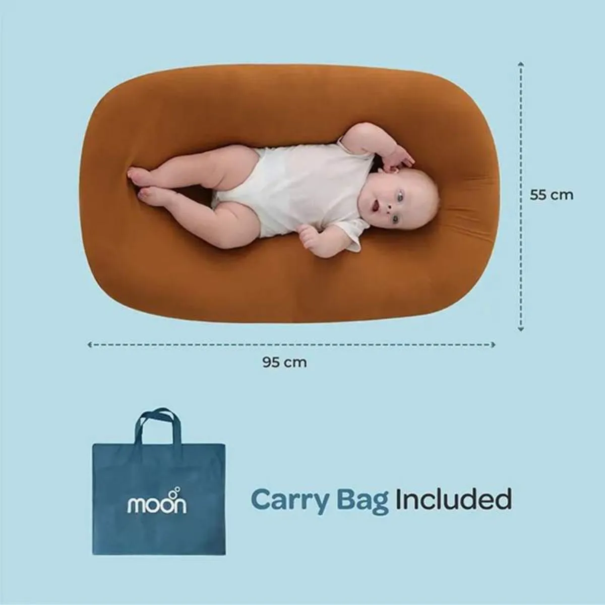 Moon Baby Lounger - 9m  (Brown)