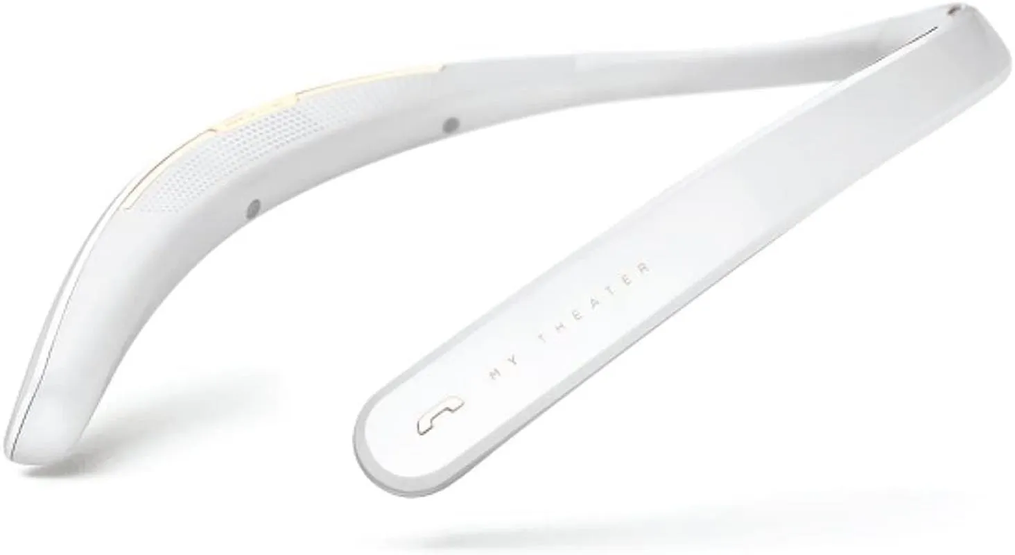 My Theater Wearable Neckband Bluetooth Speaker Universal, White (EM-W100UWH)