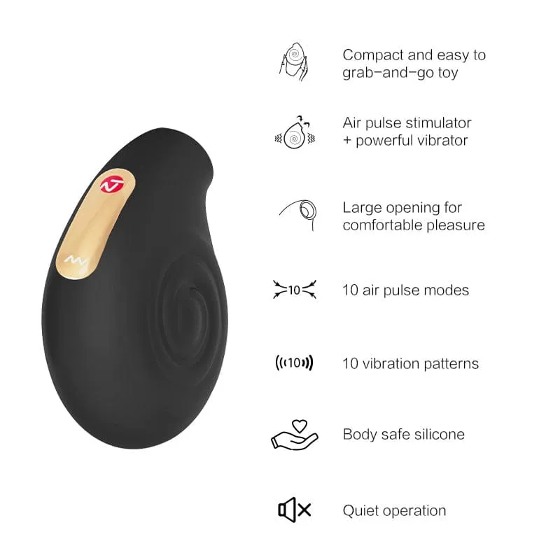 Nomi Tang - Little Snail Clitoral Air Stimulator Vibrator (Black)