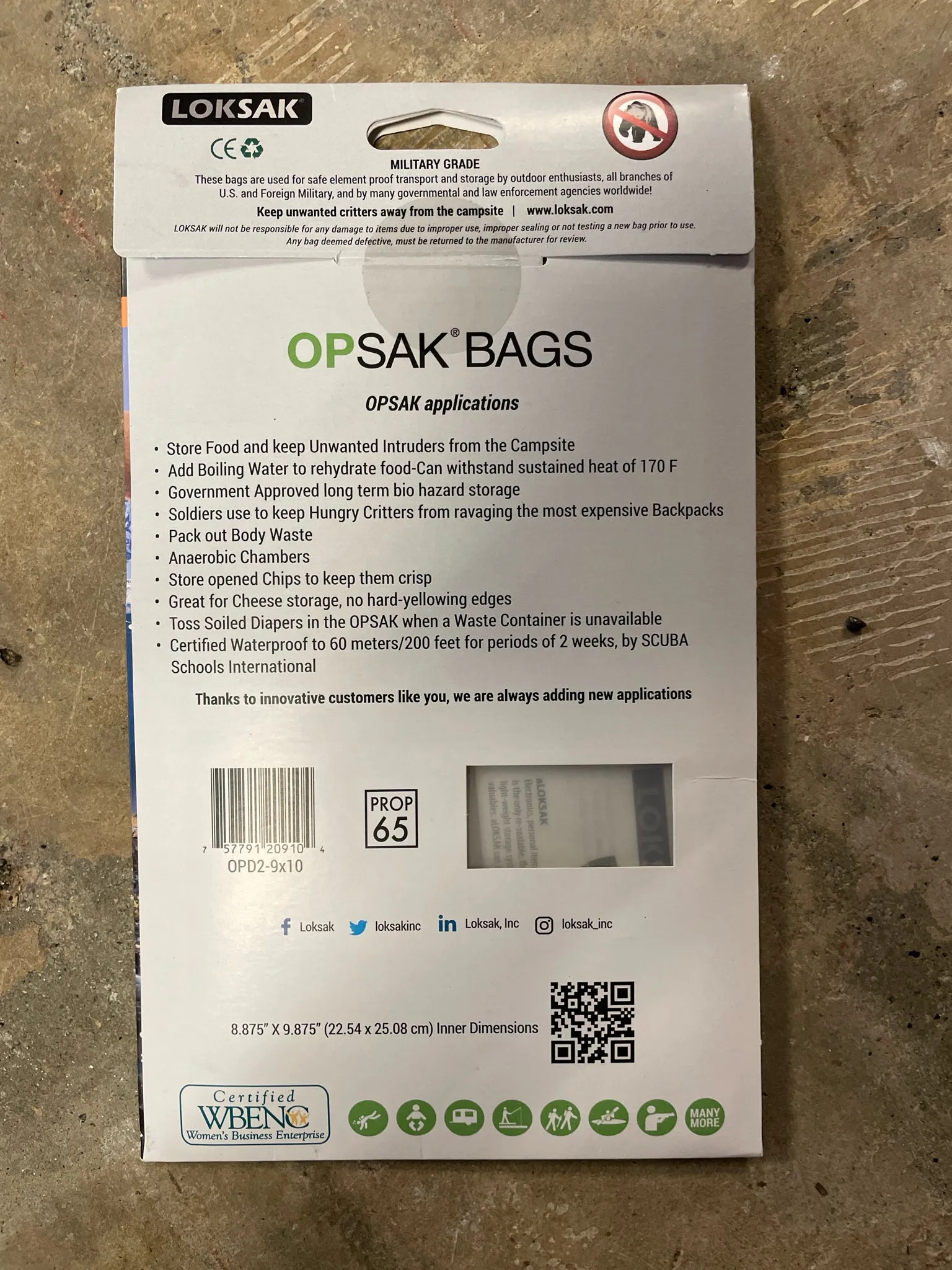 OpSak Odor Proof Barrier Bags