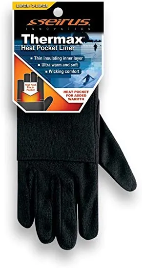 Seirus Innovation Thermax Heat Pocket Glove Liner Black Small/Medium