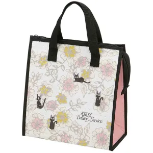 SKATER FBC1-A Insulated Picnic Lunchbag, Cooler Tote Bag, 26.5x13x27cm Japan Import, Studio Ghibli Kiki's Delivery Service Jiji Pink Elegance FBC1,Pink,black