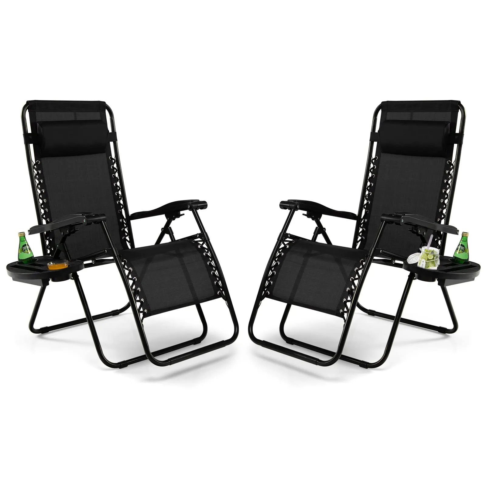 Tangkula Zero Gravity Chair, Folding Patio Lounge Chair Adjustable Outdoor Recliner