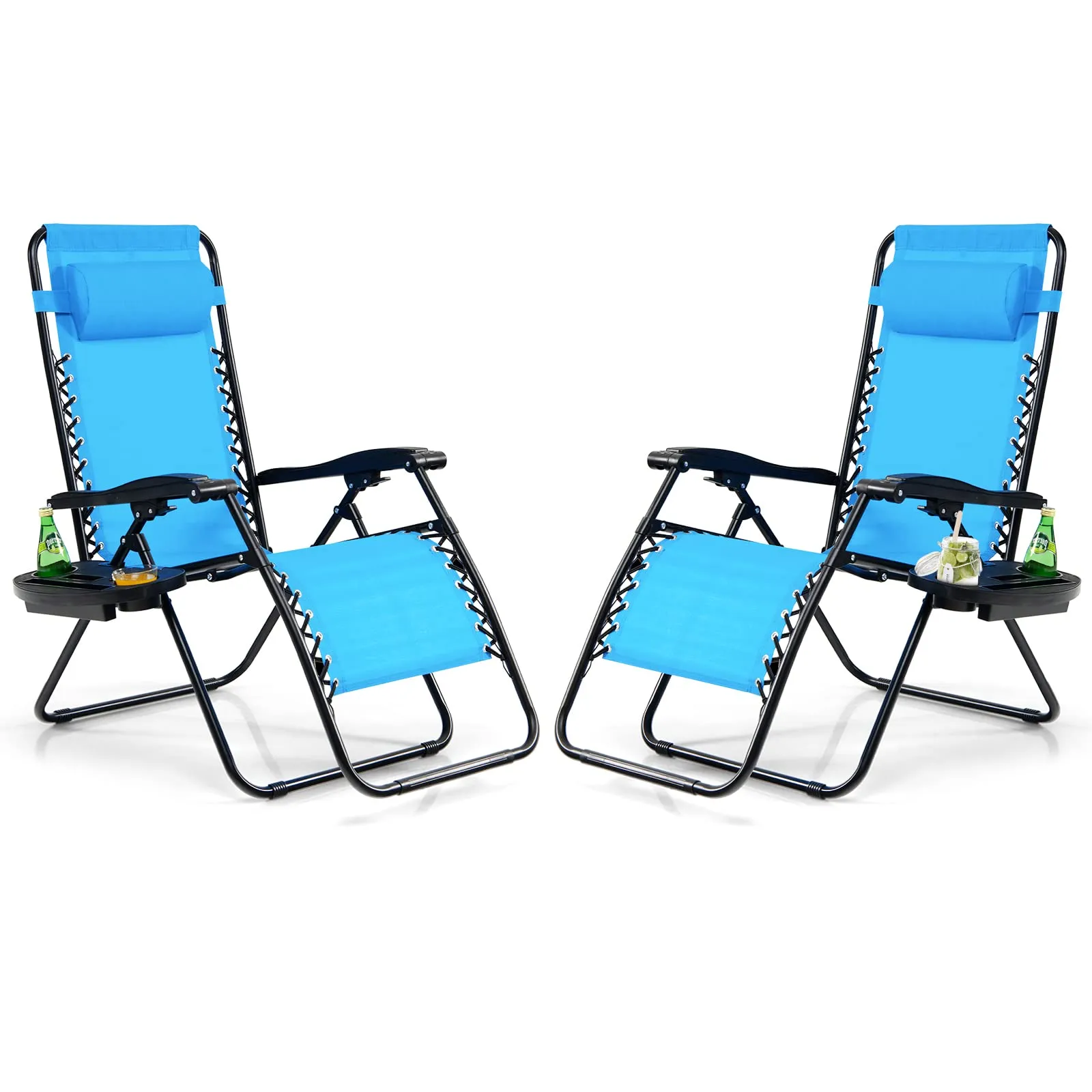 Tangkula Zero Gravity Chair, Folding Patio Lounge Chair Adjustable Outdoor Recliner