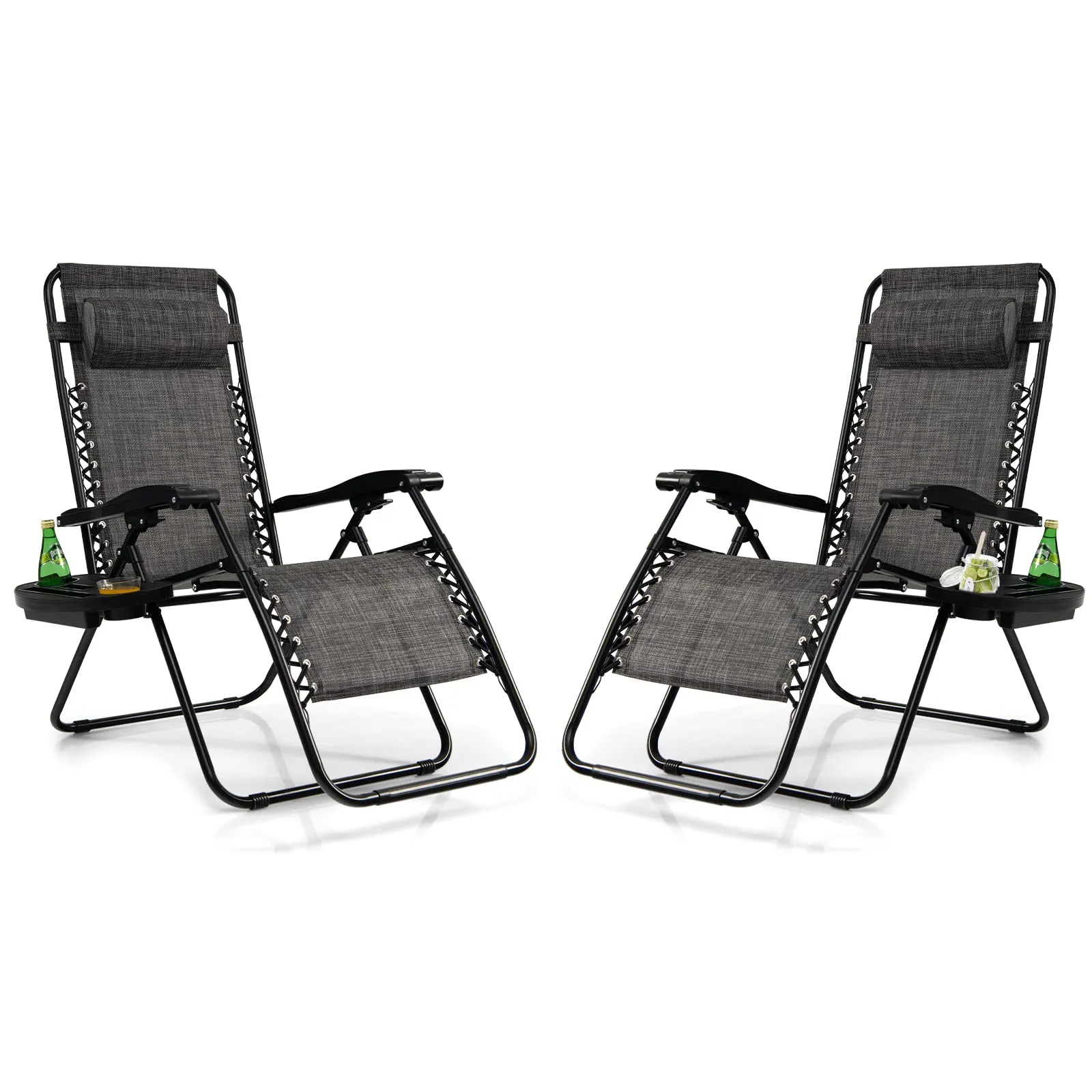 Tangkula Zero Gravity Chair, Folding Patio Lounge Chair Adjustable Outdoor Recliner